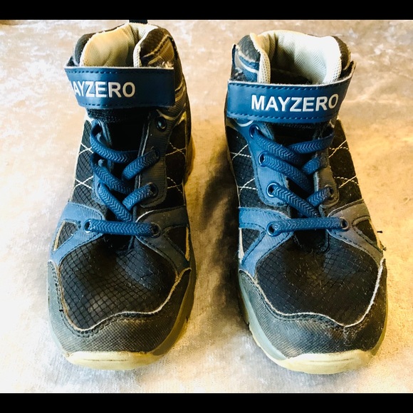 Mayzero Kids Blue Ankle Boots Unisex Youth Size 4 - Picture 2 of 2